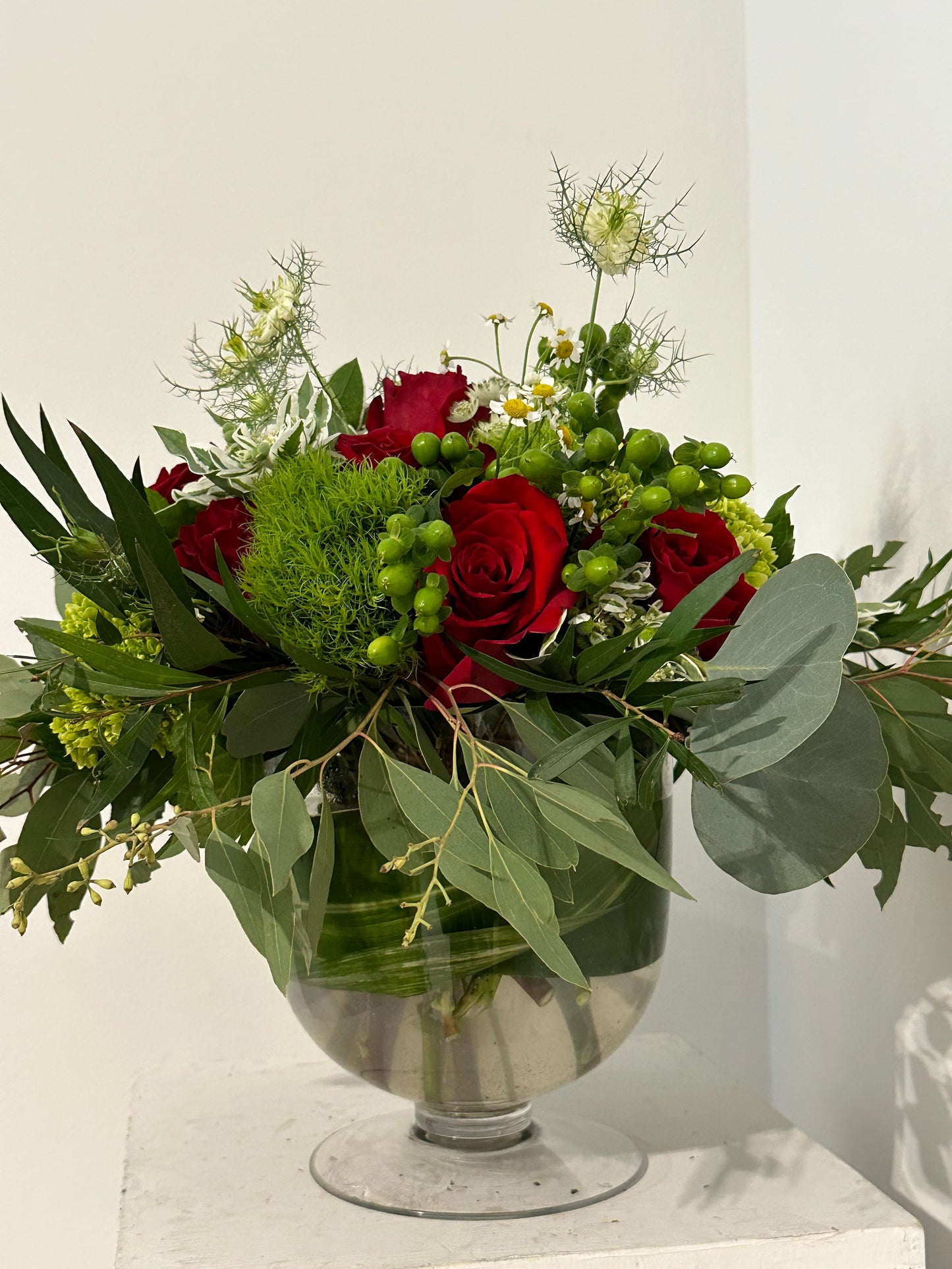 Extravagant 12 Red Rose Vase Arrangement