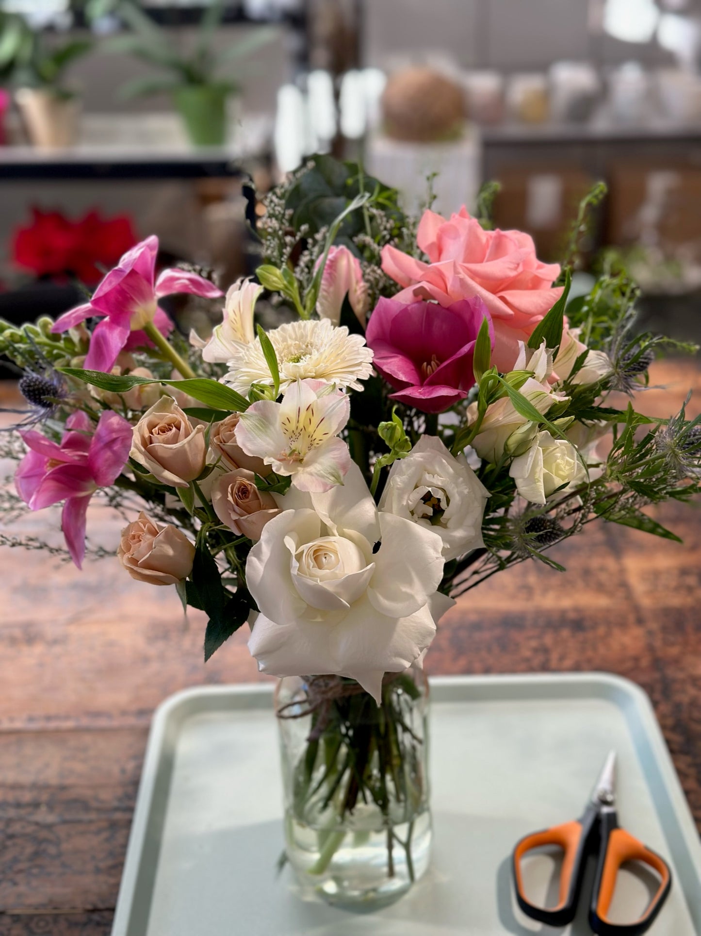 Fresh Mason Jar Arranging Workshop