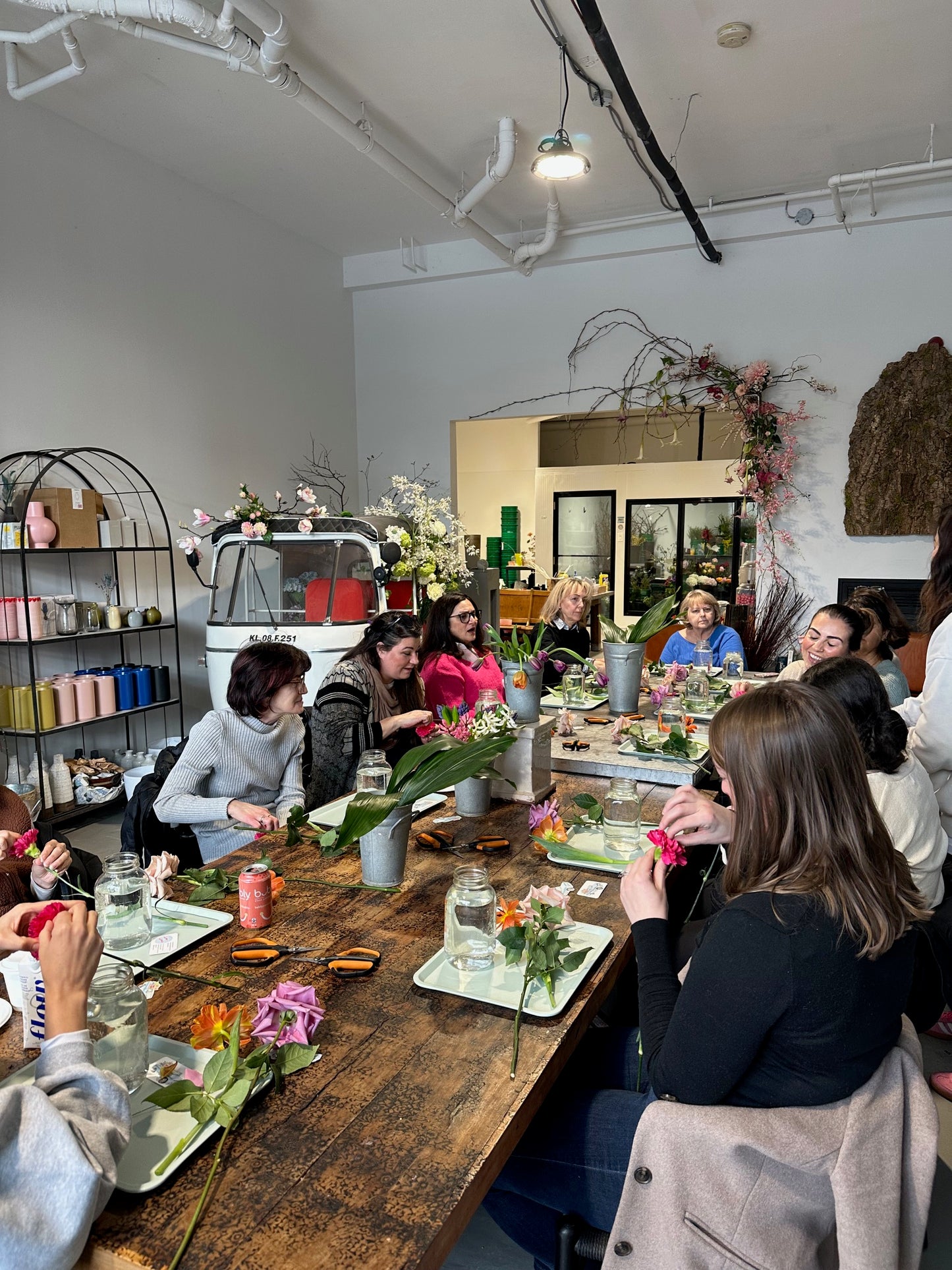 Fresh Mason Jar Arranging Workshop