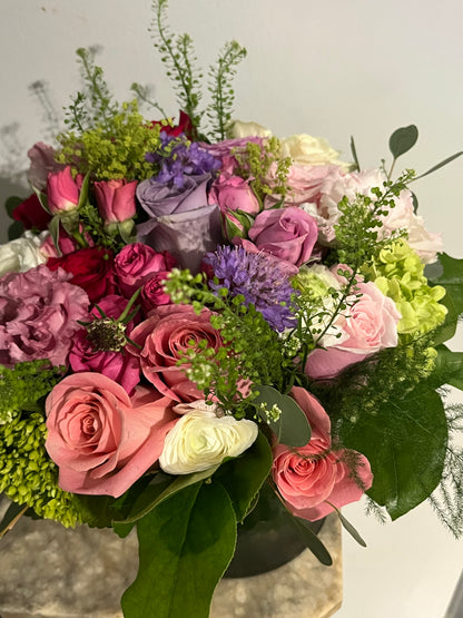 English Rose Garden Vase Arrangement