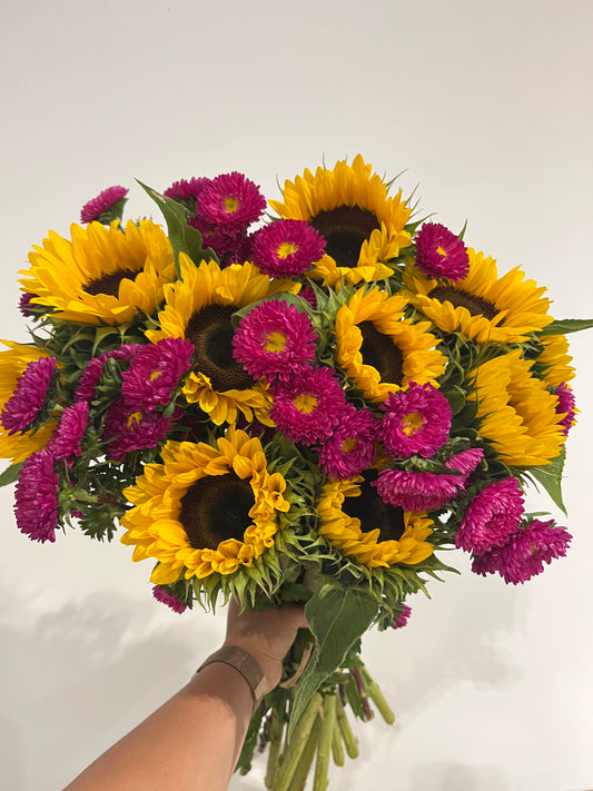 Bouquet of Cheer (sunflowers x aster)