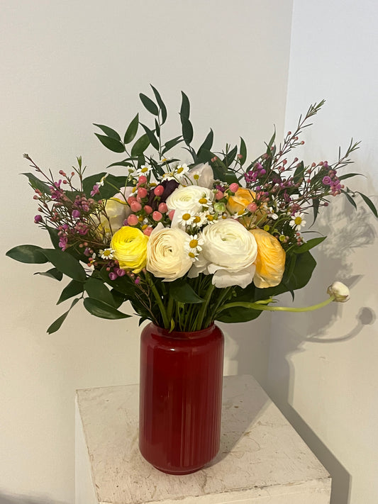 Love Pop Ranunculus Vase Arrangement