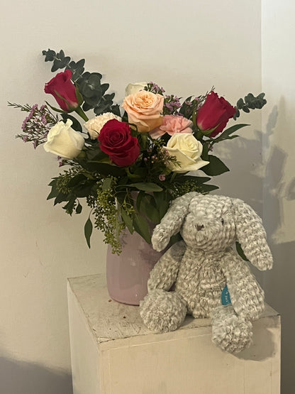 Hugs & Roses (with Manhattan Toy Co Bunny)
