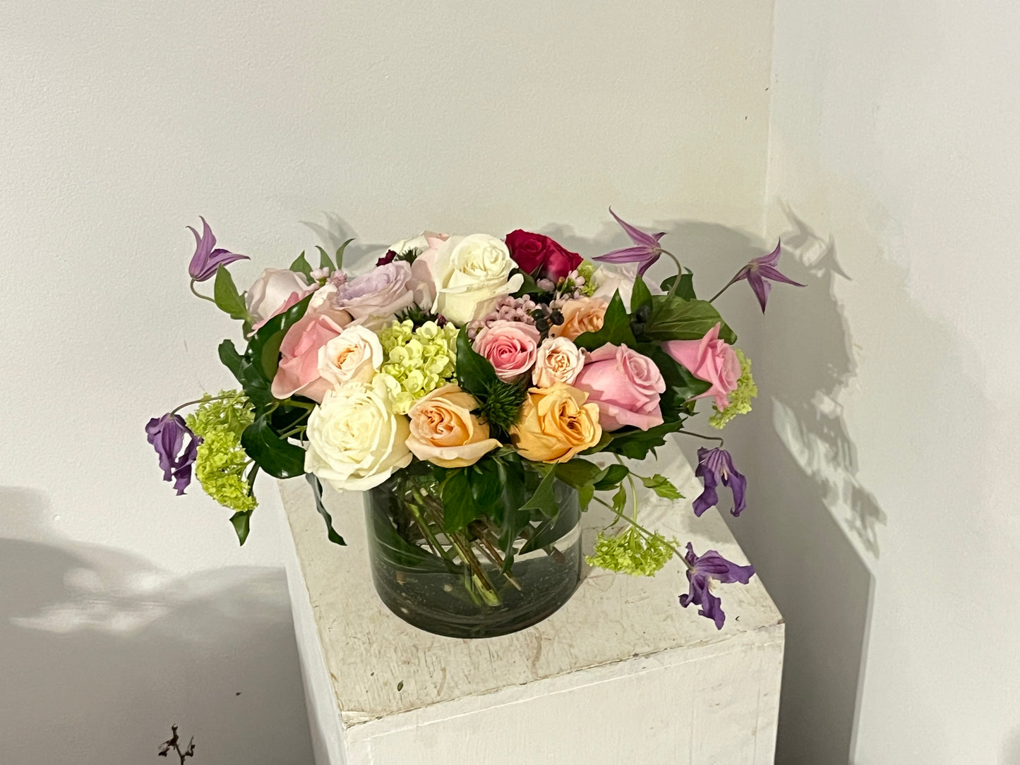 English Rose Garden Vase Arrangement