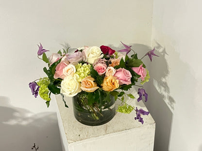 English Rose Garden Vase Arrangement