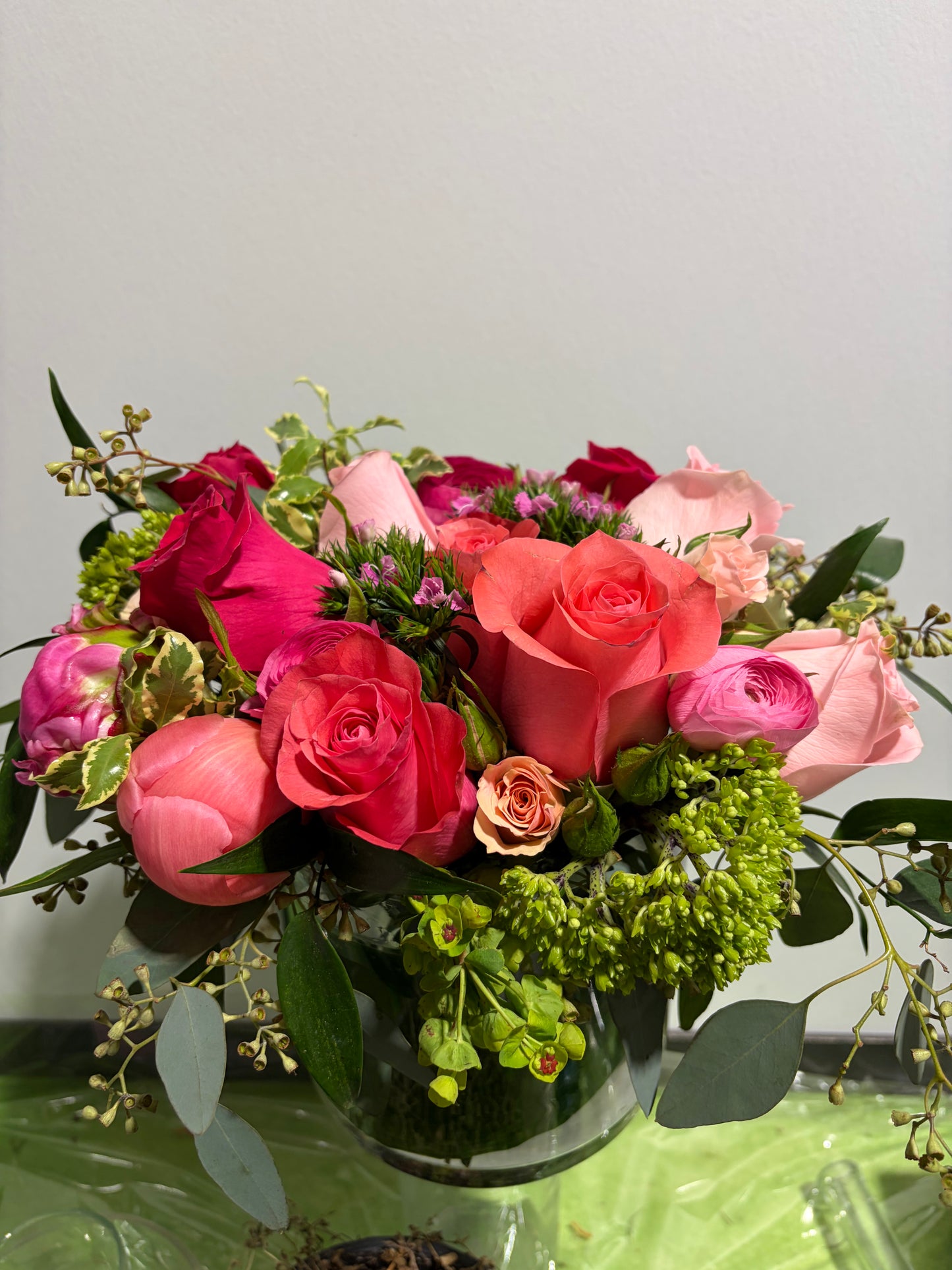 English Rose Garden Vase Arrangement (Mother's Day)