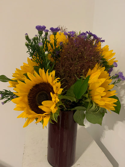 Sunny Summer Sunflower Vase Arrangement