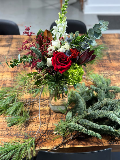 Festive Mason Jar Arrangement Workshop