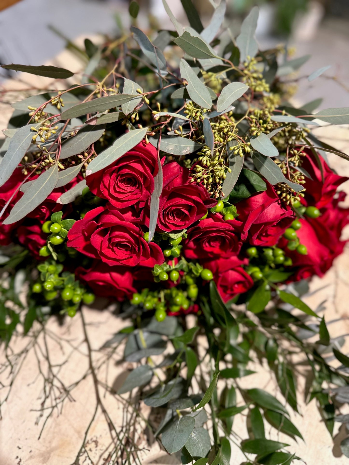 The Deluxe (24 long-stem Red or Pink Rose Bouquet)