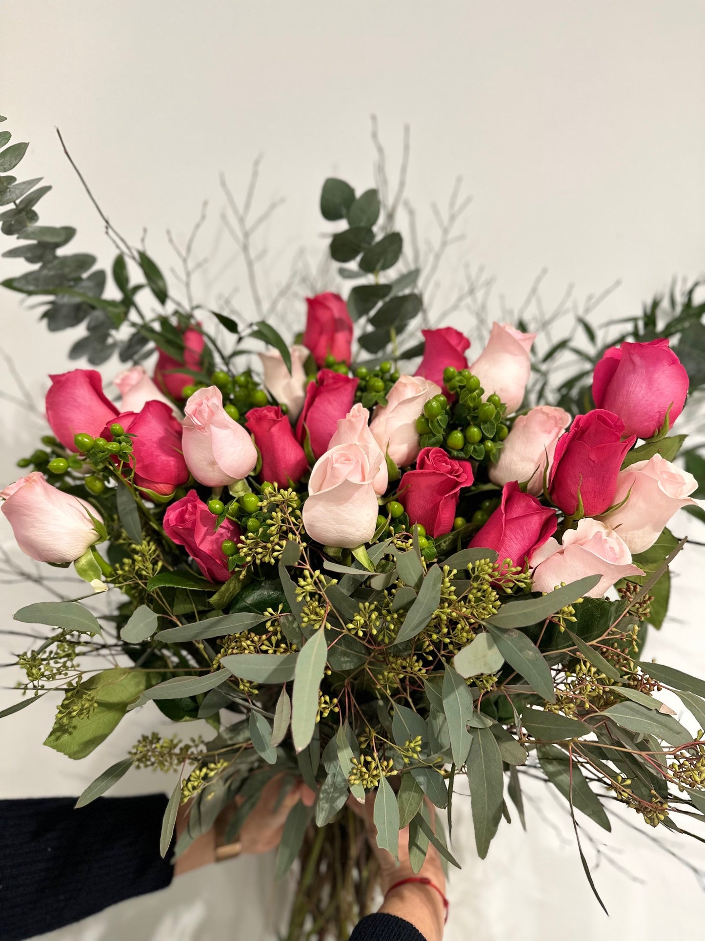 The Deluxe (24 long-stem Red or Pink Rose Bouquet)