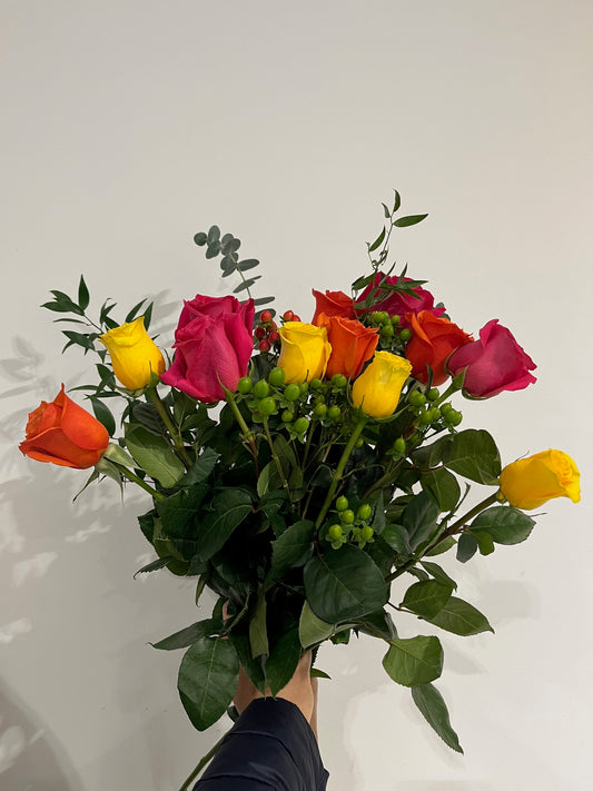 12 long-stem Mixed Rose Bouquet (choose your mix!)