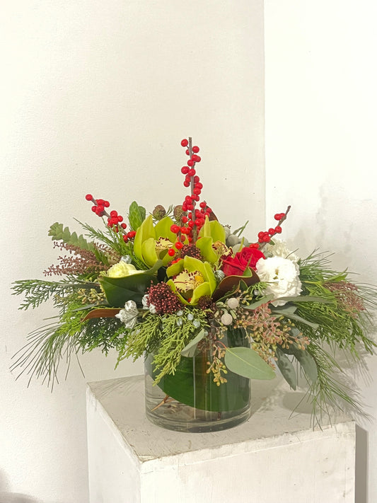 Orchid & Berry Reverie Table Arrangement