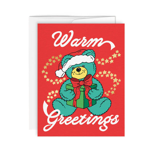 Warm Greetings Teddy Card