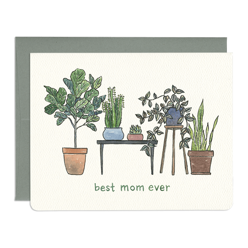 "Best Mom Ever" Plant Mom Card by Gotamago, by Lou-Lou's Flower Truck