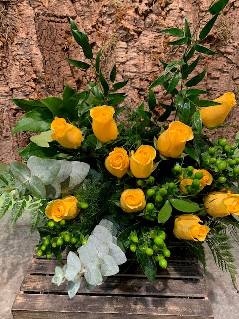 12 or 18 Premium Yellow Rose Bouquet